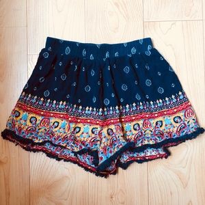 Boho Style Flowy Shorts